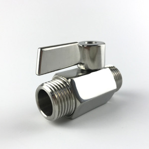 Mini válvula de bola de acero inoxidable 316, rosca macho de 1/2 pulgada, de una pieza, para agua y gases corrosivos - Product Image 2