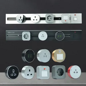 Movable Power Rail Track System Socket Kitchen & Tabletop Wall Mounted Outlet Track Socket And Switch