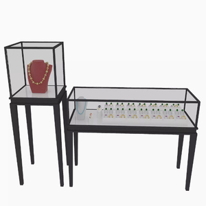 Design di lusso in vetro negozio di stoccaggio in metallo <span class=keywords><strong>vetrine</strong></span> <span class=keywords><strong>per</strong></span> esposizione gioielli vetrina vetrina - Product Image 3