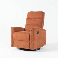 Fauteuil inclinable manuel à bascule, 1 place, en tissu chenille, pour salon, fabrication OEM