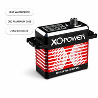 Servomoteur numérique XQ-Power 70kg 75kg avec engrenages métalliques en acier, IP67, sans balais, mécanisme de déclenchement, servomoteur RC à l'échelle 1/5