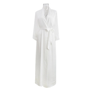 Pigiama da donna <span class=keywords><strong>di</strong></span> lusso in raso a maniche lunghe, leggero e morbido, tessuto per primavera, estate e autunno, ideale per il relax e <span class=keywords><strong>la</strong></span> <span class=keywords><strong>notte</strong></span> - Product Image 6