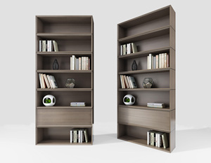Stile moderno personalizzabile soggiorno libreria con porta nascosta in legno Design per la memorizzazione di uffici e biblioteca <span class=keywords><strong>libro</strong></span> di visualizzazione - Product Image 5