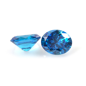 Pierre en zircon cubique de forme ovale de couleur bleu <span class=keywords><strong>borland</strong></span>, prix au carat pour la fabrication de bijoux, vente en gros - Product Image 4
