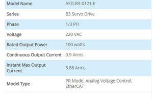 Variateur de vitesse Delta ASD-B3-0121-E 100W série B3, 220V monophasé, contrôleur servo industriel pour équipement d'automatisation - Product Image 2