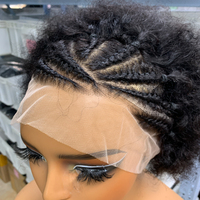 Perruque Pixie Cut 13*4 Full Lace Frontal à Prix d'Usine en Gros, 100% Cheveux Humains Naturels et Colorés en Promotion