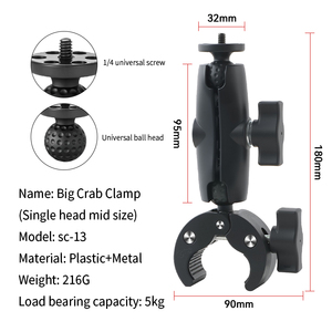 Support de <span class=keywords><strong>fixation</strong></span> Daryoo pour moto, compatible avec les caméras <span class=keywords><strong>GoPro</strong></span> et autres caméras d'action - Product Image 5