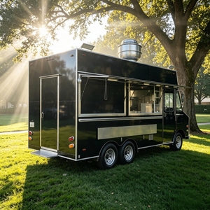 Remolque de Comida Móvil Aislado con Fibra de Vidrio Resistente a la Oxidación, con Equipamiento para Servicio de Cerveza, Helados y Café al Aire Libre - Product Image 2