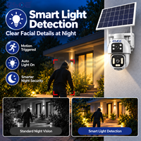 Caméra CCTV solaire ESOE Hieasy 4G avec carte SIM, audio bidirectionnel, étanche IP66, détection de mouvement humain, pour la maison et l'extérieur