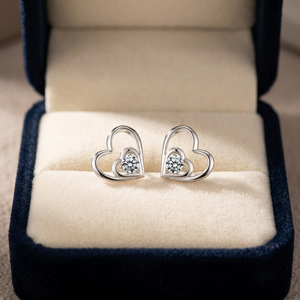 Nouvelles Boucles d'Oreilles Clous Double Cœur en Argent Sterling 925 Doré, Zircon, Style Mignon, Cadeau de Fiançailles et de Mariage pour Femmes et Filles - Product Image 2
