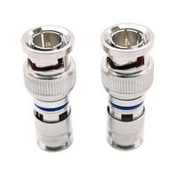 Connecteur RF Coaxial en laiton pour vidéosurveillance, connecteur mâle de 5mm, RG6, BNC