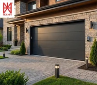 Porte de garage électrique automatique avec kit moteur, panneau en acier isolé en PU, porte sectionnelle à ouverture par le haut pour les développeurs immobiliers