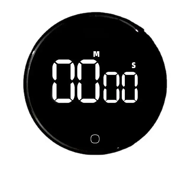 New Round Digital Timer With 3 Volume Levels Led Timer With Large Led Screen Magnetic Kitchen Timer