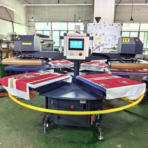 <span class=keywords><strong>Presse</strong></span> à chaud automatique rotative à double tête et 6 stations, pneumatique, pour sublimation et transfert thermique sur vêtements, 50*60cm - Product Image 1