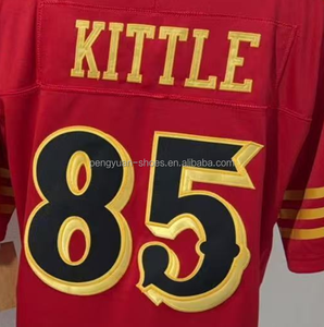 Maglia da Football Americano Trent Williams Rossa/Oro, Qualità Superiore, Cucita, Pronta per la Spedizione - Product Image 3