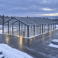 Entrepôt en acier pour climat froid, panneau PIR CSA 350W, atelier de stockage, bureau, bâtiment préfabriqué résistant à la corrosion