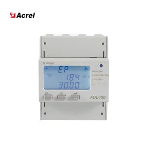 Acrel LCD Display Intelligent din rail mounted 10(80)A three phase AC energy kWh meter for PV solar application ADL400-C
