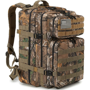 Sac à dos de randonnée unisexe personnalisé, camouflage multicolore, pour la montagne, avec cadre interne, 36-56L, en polyester Oxford 900D, fermeture éclair et fermoir, imperméable - Product Image 1