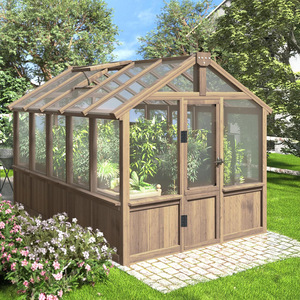 Invernadero de Jardín de Madera con Techo de Policarbonato Ventilado, Sala de Cultivo, Refugio para Plantas de Exterior - Product Image 1