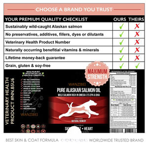 Integratore alimentare liquido per animali domestici con puro olio di salmone Alaskan per cani e gatti per sostenere la pelle morbida e il mantello lucido - Product Image 5