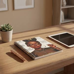 Cuaderno Espiral Motivacional A5 Black Girl Magic con Doble Espiral, Diario de Afirmaciones con Páginas Rayadas de 80 g/m² para Mujeres Ejecutivas - Product Image 3