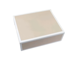 Boîte cadeau rigide magnétique en carton ivoire avec logo personnalisé, gaufrage UV et paillettes, pour emballage de vêtements, chaussures, bougies, avec ruban et caractéristiques aseptiques - Product Image 4