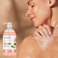 Gel Douche Corporel Hydratant et Éclaircissant à la Rose, Sans Sulfate, Écologique, Parfumé aux Herbes, de Luxe, Marque Privée OEM, pour Peaux Sèches
