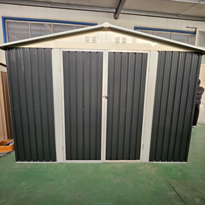 Abri de rangement extérieur en aluminium facile à assembler Porte coulissante écologique toutes saisons Maison à outils <span class=keywords><strong>pour</strong></span> arrière-cour Voiture Vélo - Product Image 4