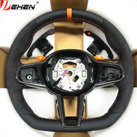 Setir Mobil Serat Karbon Untuk BMW New M2 M3 M4 G80 G82 G87 M5 M8 F90 F95 F96 F97 F98 F92 F93 XM 2019-2025 Alcantara Oranye