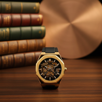 Montre mécanique pour homme de 41 mm avec bracelet en silicone transparent squelette, style sport et mode, aiguilles lumineuses, haute qualité, charme et luxe