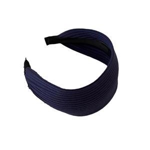 Fascia per <span class=keywords><strong>capelli</strong></span> larga antiscivolo in maglia elasticizzata tinta unita stile retrò con striscia a coste allargata, accessori moda - Product Image 1