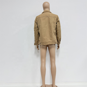 Giacca da Uomo Invernale Spessa Termica in Cotone con Calda Fodera in Pile, Cappotto Monopetto Cargo da Lavoro - Product Image 3