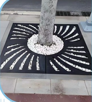 Grille d'arbre en acier découpée au laser sur mesure, grille décorative pour arbre, protection d'arbre en acier au carbone / acier inoxydable pour jardin paysager