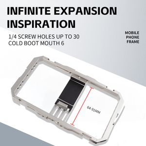 KALIOU E062 Nouvelle Arrivée Support Cadre <span class=keywords><strong>en</strong></span> Alliage d'Aluminium Usiné CNC pour Téléphone Portable et <span class=keywords><strong>Cage</strong></span> de Caméra Accessoires de Photographie - Product Image 3