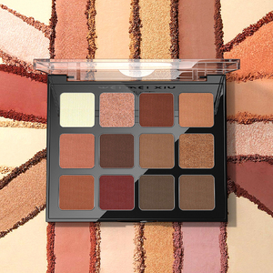 Marque privée pour palette d'ombres à paupières Personnaliser 12 couleurs Palettes <span class=keywords><strong>de</strong></span> maquillage Palette d'ombres à paupières à haute pigmentation - Product Image 1