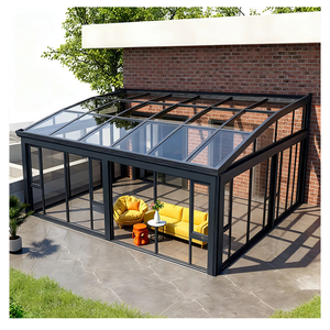 Kits de véranda modulaire préfabriquée en aluminium moderne, sur mesure, directement de l'usine, avec verre trempé, pour une installation facile - Product Image 3