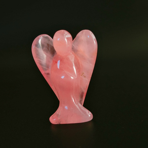Estatua de Ángel de cuarzo rosa para tallar, piedras preciosas mezcladas, piedra semipreciosa, 2 pulgadas, gran oferta - Product Image 1