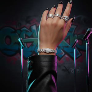 Bracciale a maglie cubane da 6 mm con moissanite certificata GRA, in argento sterling 925, testato con diamante, gioielli hip hop - Product Image 5