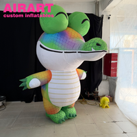 Costumes gonflables, modèle de mascotte personnalisé, costume d'animal gonflable, costume de crocodile de dessin animé gonflable