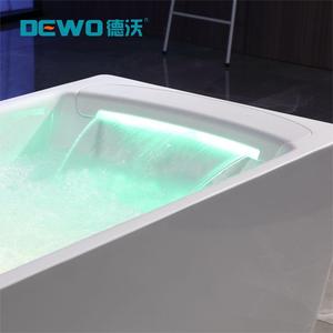 Bañera de <span class=keywords><strong>Hidromasaje</strong></span> Rectangular de Acrílico Dewo, Independiente, con Ducha Combinada, Hidroterapia, <span class=keywords><strong>Bomba</strong></span> de Calor, Cascada <span class=keywords><strong>para</strong></span> 2 Personas - Product Image 2