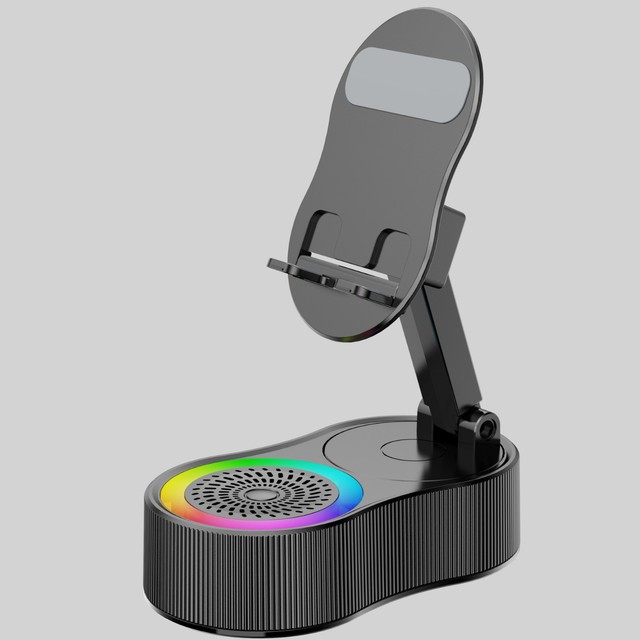 3-in-1 Inductive phone holder Mobile Phone Live Streaming Stand Platform With RGB Lights New Bluetooth Small Speaker