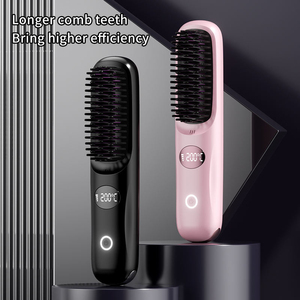 Portable Mini <b>Straightener</b> Lazy Charging Roll New Comb Brush <b>Wireless</b> <b>Straightener</b> Hair Heating Hair <b>Straightener</b> - Product Image 4