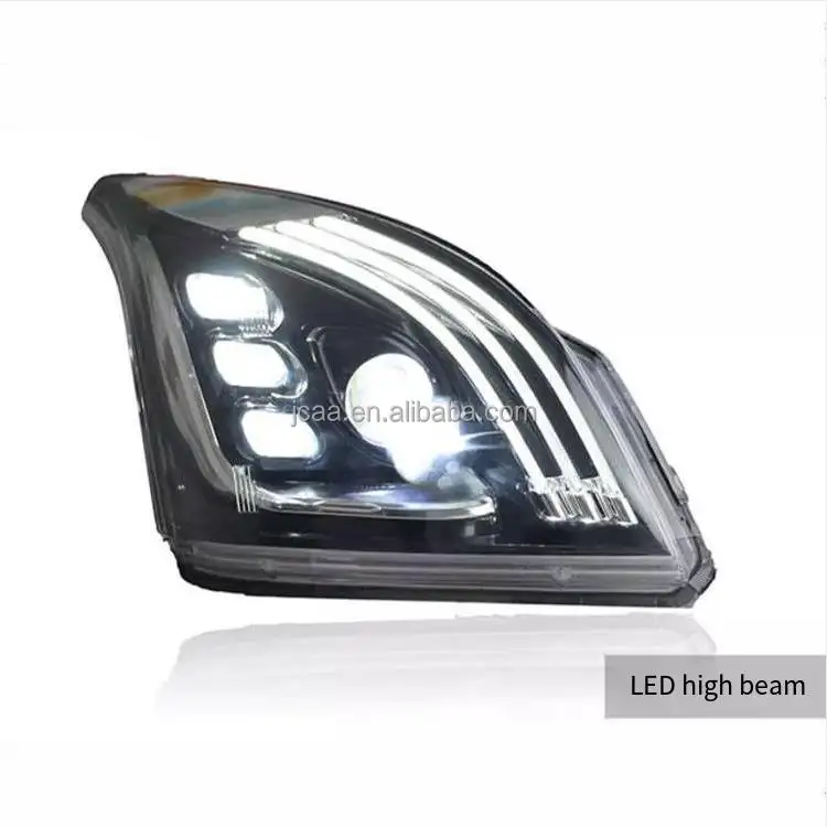 Yeni geldi modifiye LED far takımı Prado gün koşu Toyota LAND CRUISER PRADO için ışık lensi lamba FJ120 03-09