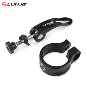 Lunje Aluminum Alloy Seatpost <b>Clamp</b> 34.9mm <b>Quick</b> <b>Release</b> Bicycle Saddle Tube <b>Clamp</b> For Mountain Road Bike - Product Image 2