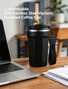 Bouteille d'eau isotherme sous vide en acier inoxydable 304 de 4e génération avec poignée <span class=keywords><strong>portable</strong></span> et paille, pour <span class=keywords><strong>voiture</strong></span>, haute qualité, logo personnalisé - Product Image 1