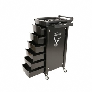 Chariot de salon de coiffure détachable zs, chariot d'assistant de coiffeur, chariot doré avec roues universelles, cheveux sans nœuds - Product Image 1