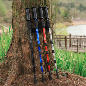 Bâtons de randonnée télescopiques réglables en alliage d'aluminium pour la randonnée et le trekking en plein air - Product Image 1