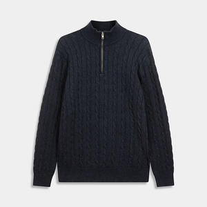 سويت شيرت رجالي شتوي بنصف سحاب مع طباعة مخصصة، سترة من الصوف بربع سحاب، مسامية ومقاومة للوبر والتجعد - من المصنع مباشرة - Product Image 6