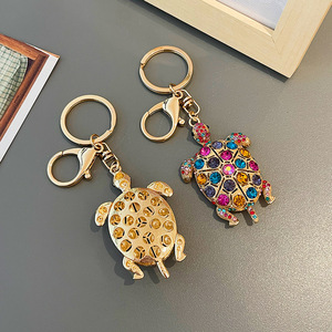 EASYA CHY-6122 Porte-monnaie porte-clés tendance en forme de tortue orné de strass colorés et de cristaux étincelants en alliage de zinc, Nouvel An - Product Image 3