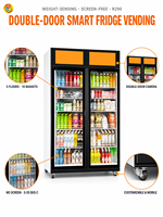 Distributeur automatique intelligent à double porte avec logiciel Happy Hour, alerte d'expiration et sous-compte pour chaîne de magasins